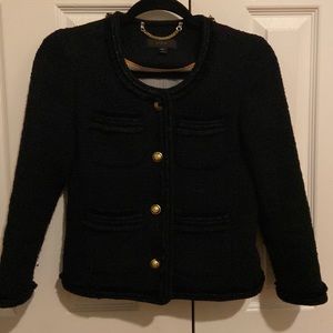 JCrew black tweed “Chanel-like” jacket 00p